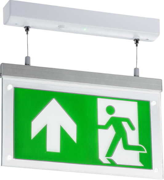 Knightsbridge EMLSUSL 2W LED Suspended Emergency Exit Sign with Up Legend 6000K