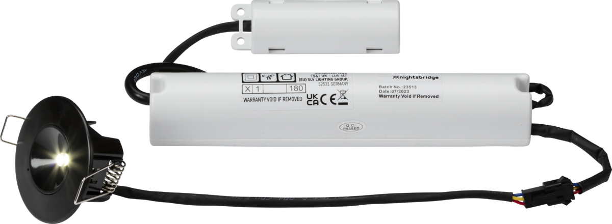 Knightsbridge EMPOWER4BK 3.5W LED Non-Maintained Emergency Downlight Black