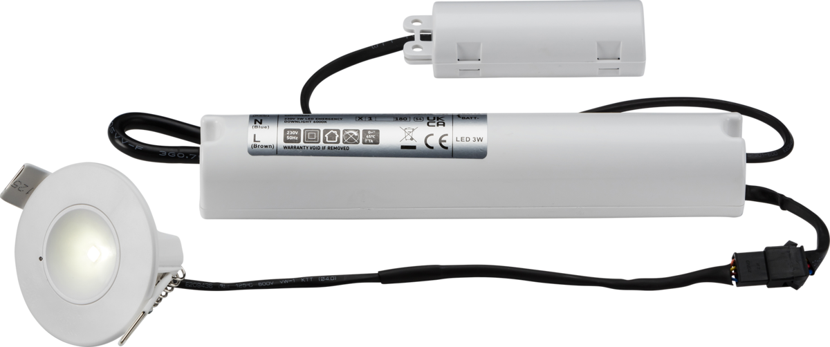 Knightsbridge EMPOWER4WST 3.5W LED Self-Test Non-Maintained Emergency Downlight 3000K