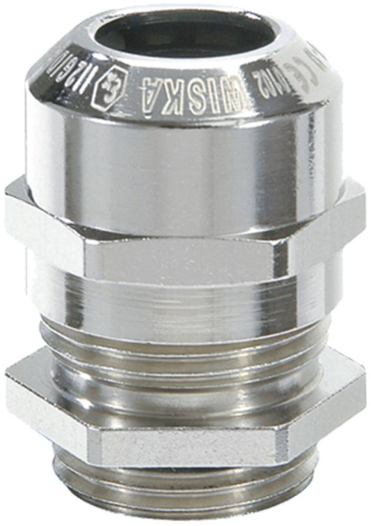 Wiska 10104386 SPRINT® EMSKE 75mm Atex Brass Nickel Plated Cable Gland IP66 / IP68