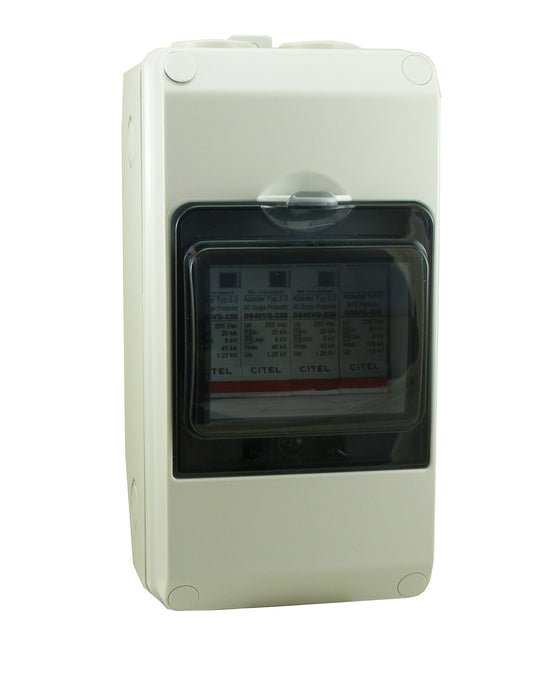 Switchtec EPSPDT2-3PN40-TNS/TNCS Citel 40KA 3P+N ABS Enclosed Type 2+3 TNS/TN-C-S Surge Protection Device Grey IP65