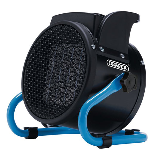 Draper ESH2000PTC/B 2KW PTC Space Heater 230V Black & Blue