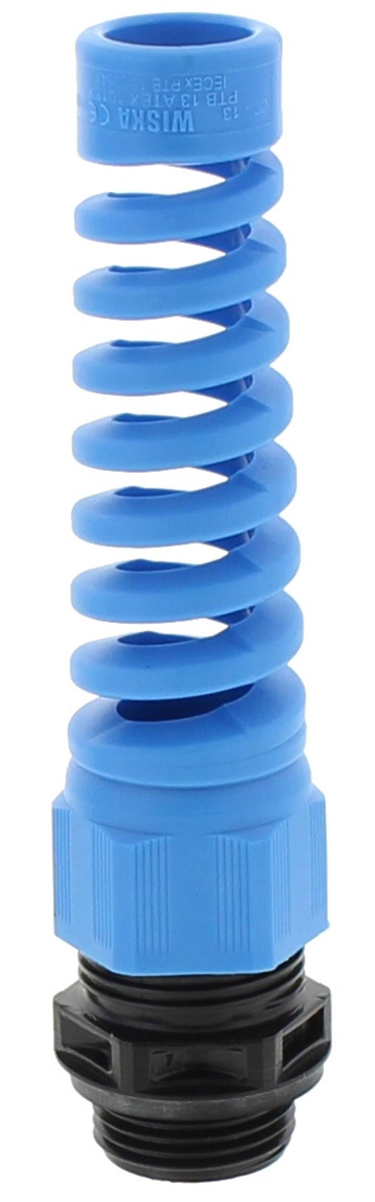 Wiska 10103498 SPRINT® ESKE/1S-i 12mm Polyamide Atex Cable Gland with Bend Protection Blue and Black IP66 / IP68