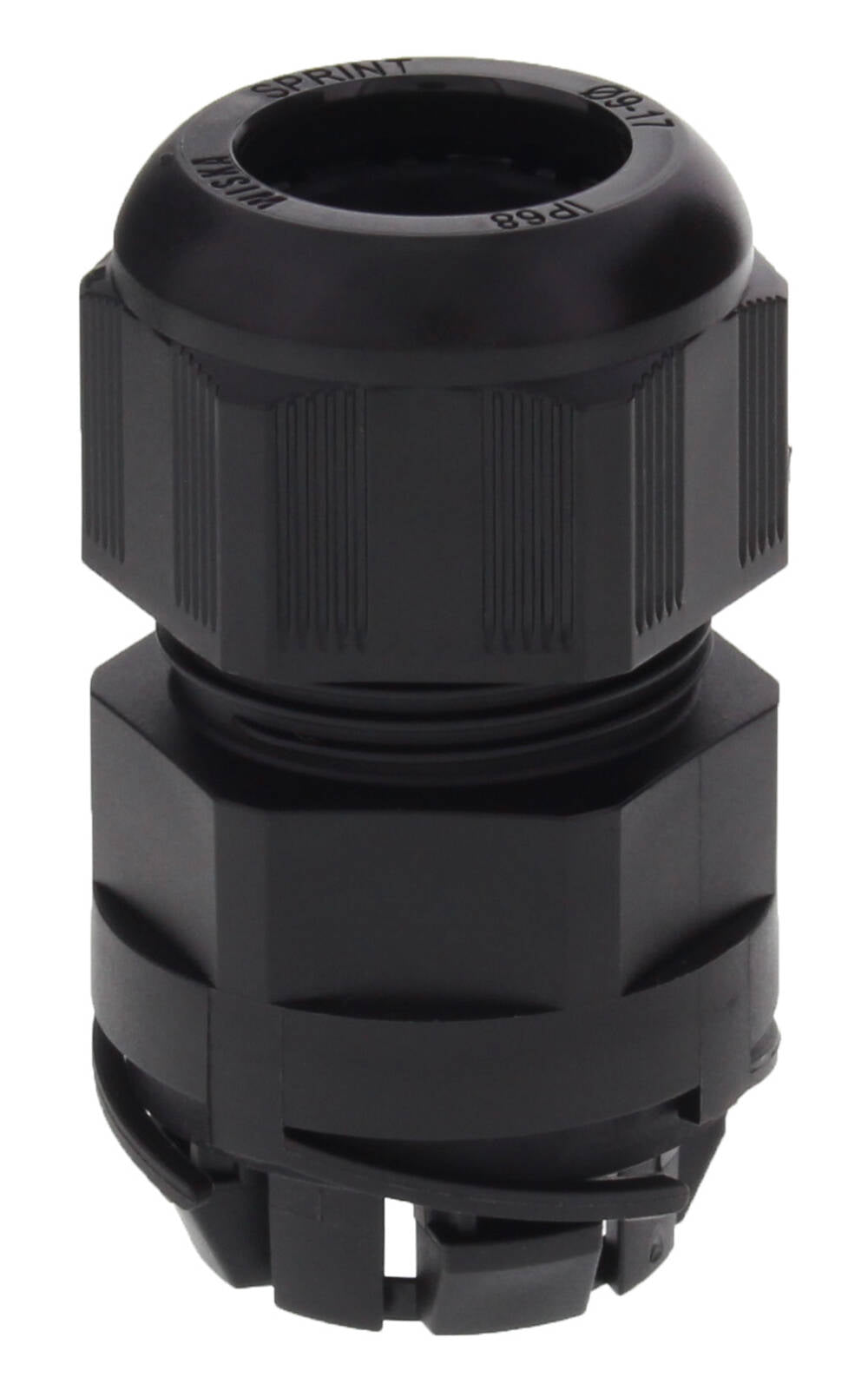 Wiska 10112631 SPRINT® ESKV-P SPRINT® ESKV-P 12mm Push In Polyamide Cable Gland Black IP68