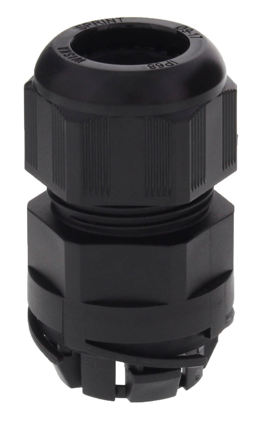 Wiska 10112631 SPRINT® ESKV-P SPRINT® ESKV-P 12mm Push In Polyamide Cable Gland Black IP68