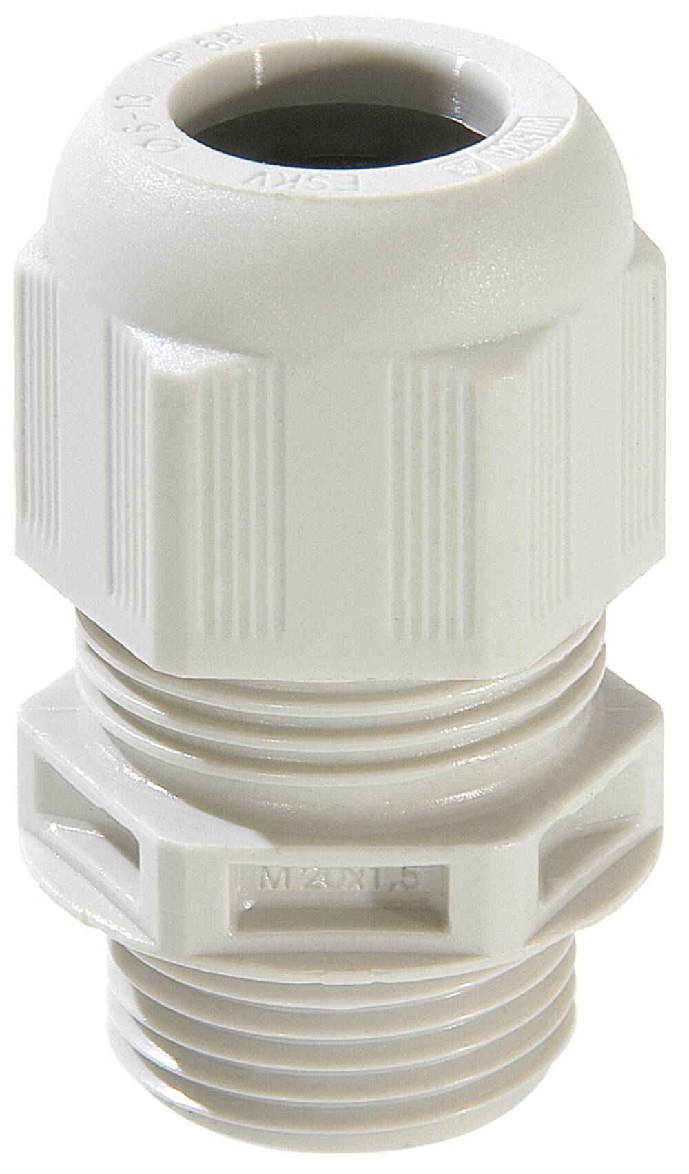 Wiska 10105493 RWSPRINT® ESKV 16mm UL94-V0 Polyamide Railway Cable Gland Light Grey IP68