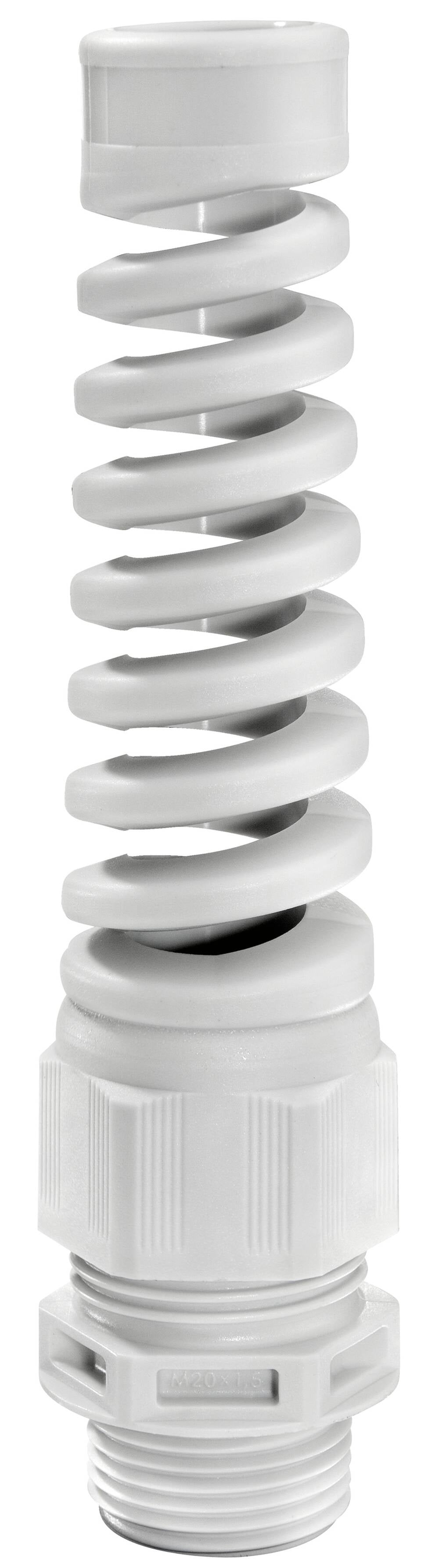 Wiska 10060757 SPRINT® ESKVS 12mm Polyamide Cable Gland with Bend Protection Light Grey IP68