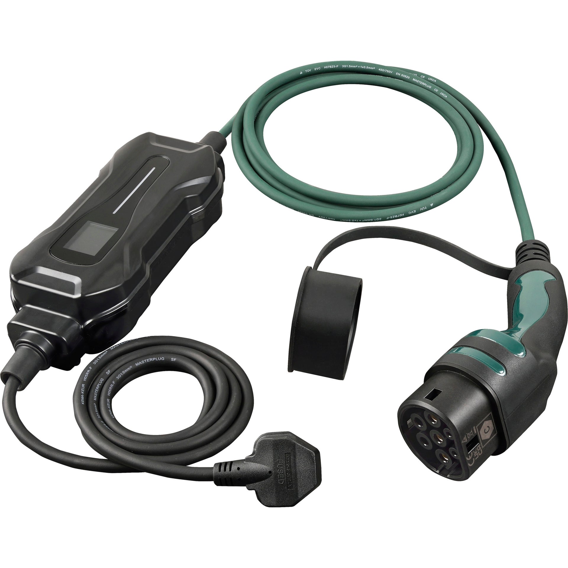 Masterplug EVCM22135-MP Mode 2 13A - Type 2 EV Charging Lead 5m