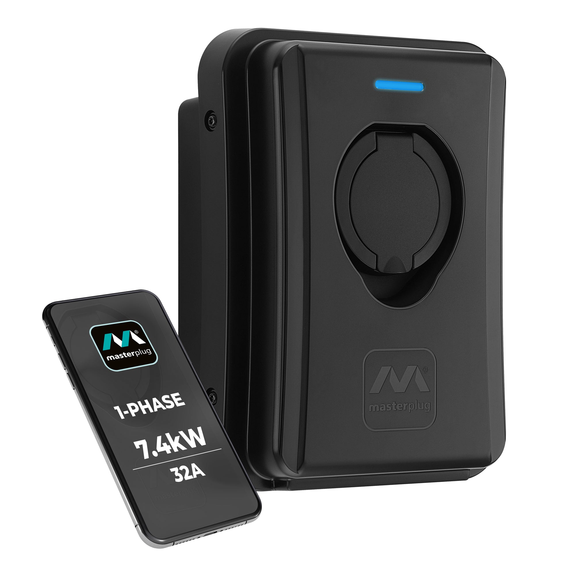 Masterplug EVCM3SS7B-MP 7.4KW Type 2 Smart EV Home Charger