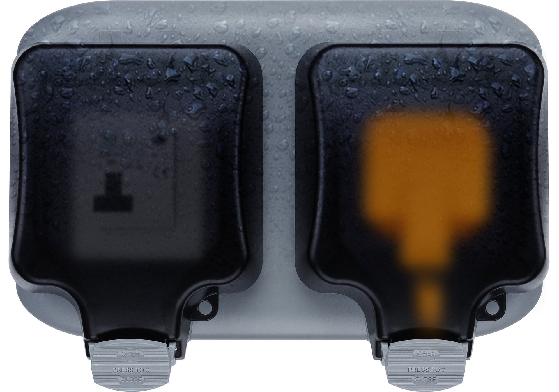 Masterplug EVH132S1SPA-MP 13A Socket with 16A DP A Type RCBO Mode 2 EV Charging Outdoor Socket Grey