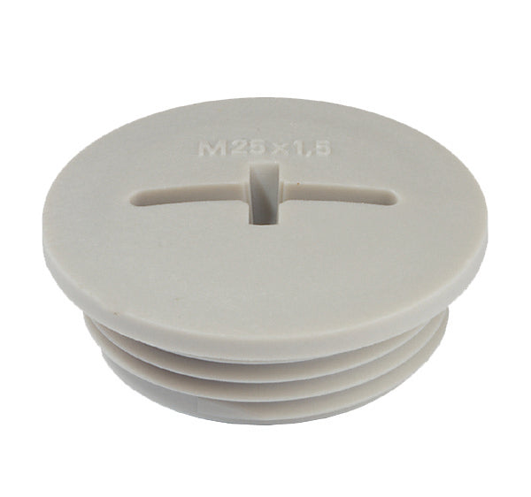 Wiska 10064669 EVSF M25 UL94-V0 Polyamide Flame Retardant Stop End Light Grey IP56