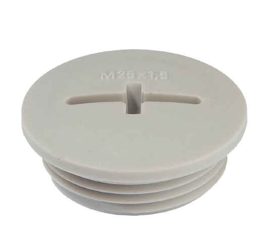 Wiska 10064666 EVSF M12 UL94-V0 Polyamide Flame Retardant Stop End Light Grey IP56