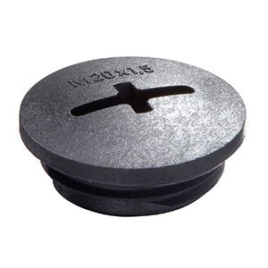 Wiska 10061832 EVSG 20mm Polyamide Threaded Stop End Black IP56