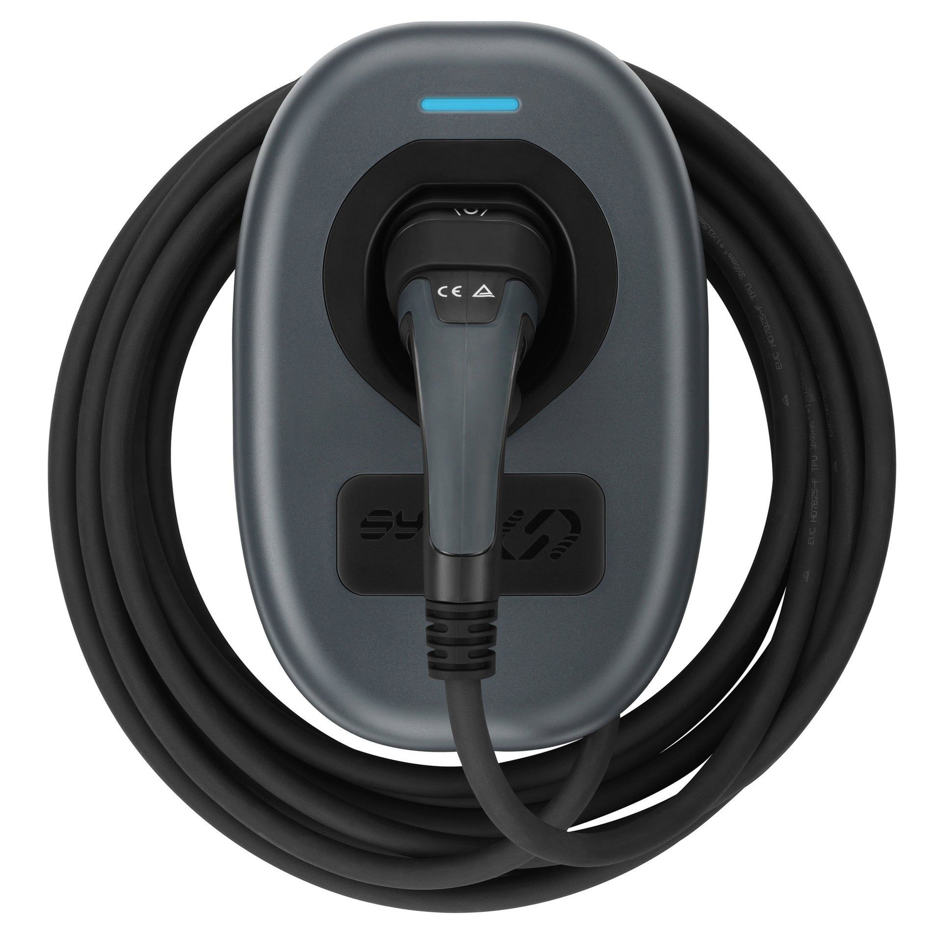 Sync Energy EVWC2T7GG-02 7.4KW Single Phase Mode 2 Tethered EV Charger with Wi-Fi + Ethernet + 4G and 7.5m Cable Grey