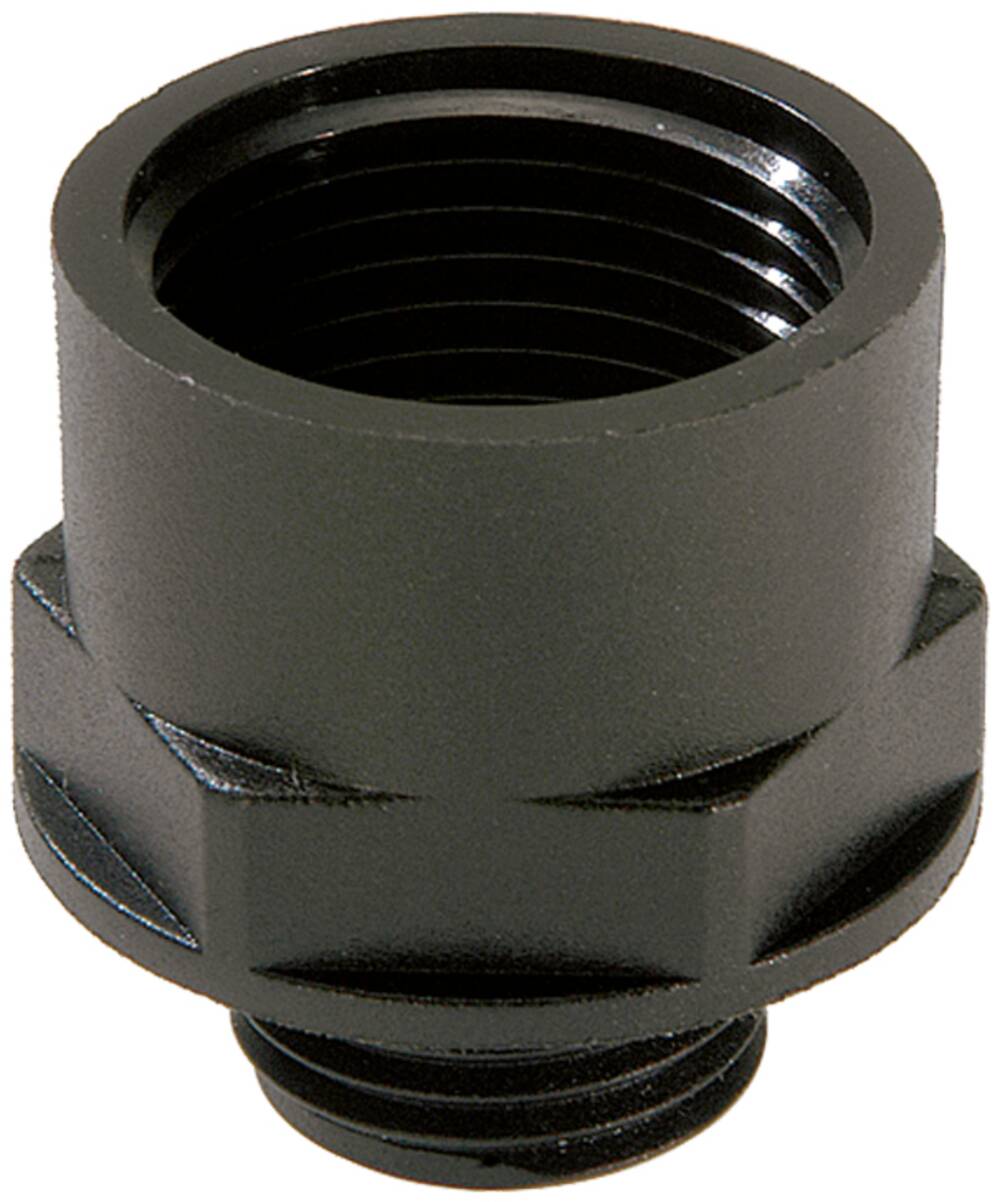 Wiska 10064742 EX-KEM M16-M20 Polyamide Atex Enlargement Adaptor Black IP66 / IP68