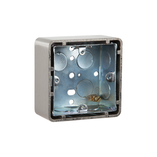 RGL EXTR02 1 Gang 35mm Back Box Aluminium