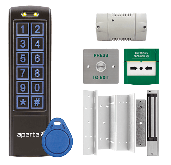 ESP EZT3KB Aperta Standalone Single Door Keypad Kit IP66 Black