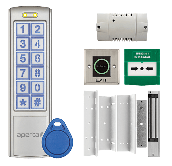 ESP EZT3KC Aperta Standalone Single Door Keypad Kit IP66 Silver