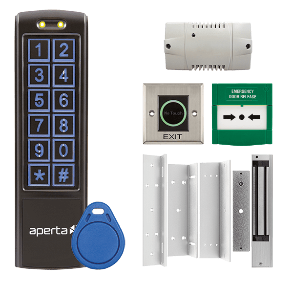 ESP EZT3KCB Aperta Standalone Single Door Keypad Kit IP66 Black