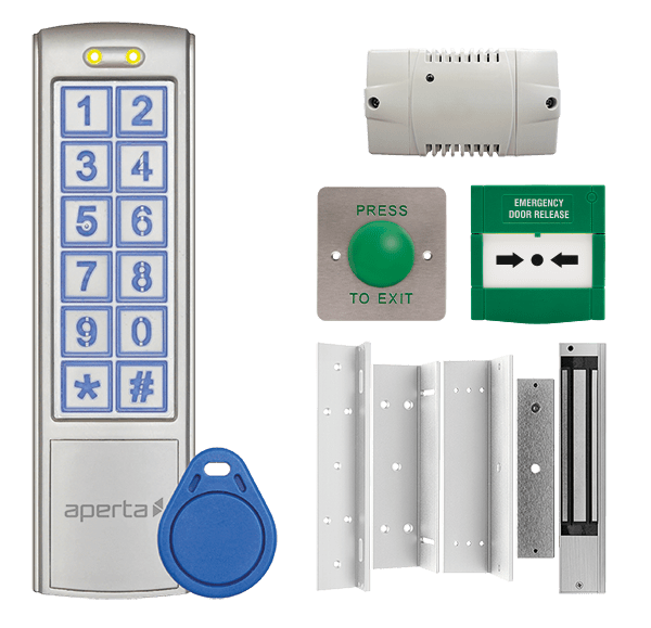ESP EZT3KM Aperta Standalone Single Door Keypad Kit IP66 Silver
