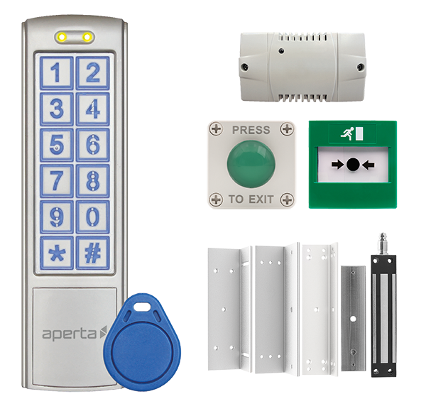 ESP EZT3KXT Aperta Standalone Single Door Keypad Kit IP55 Silver