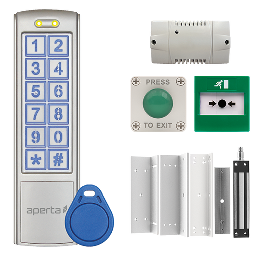 ESP EZT3KXT Aperta Standalone Single Door Keypad Kit IP55 Silver