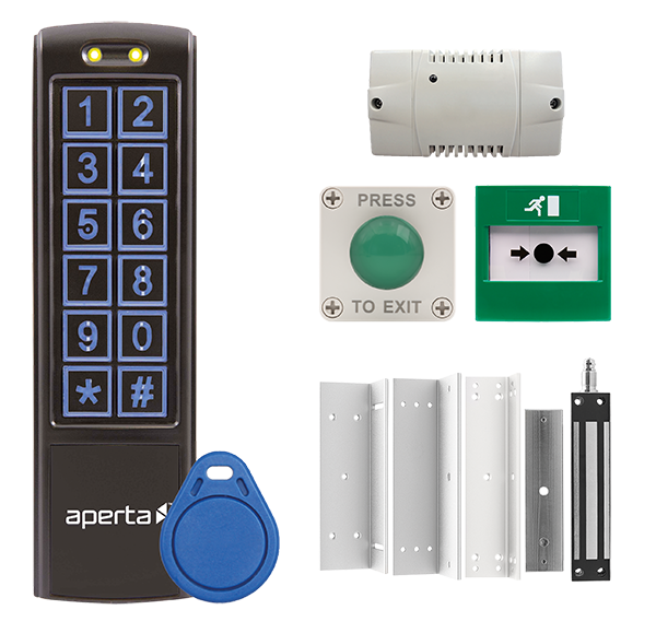 ESP EZT3KXTB Aperta Standalone Single Door Keypad Kit IP55 Black