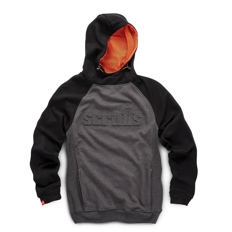 Scruffs Embossed Logo Hoodie Graphite