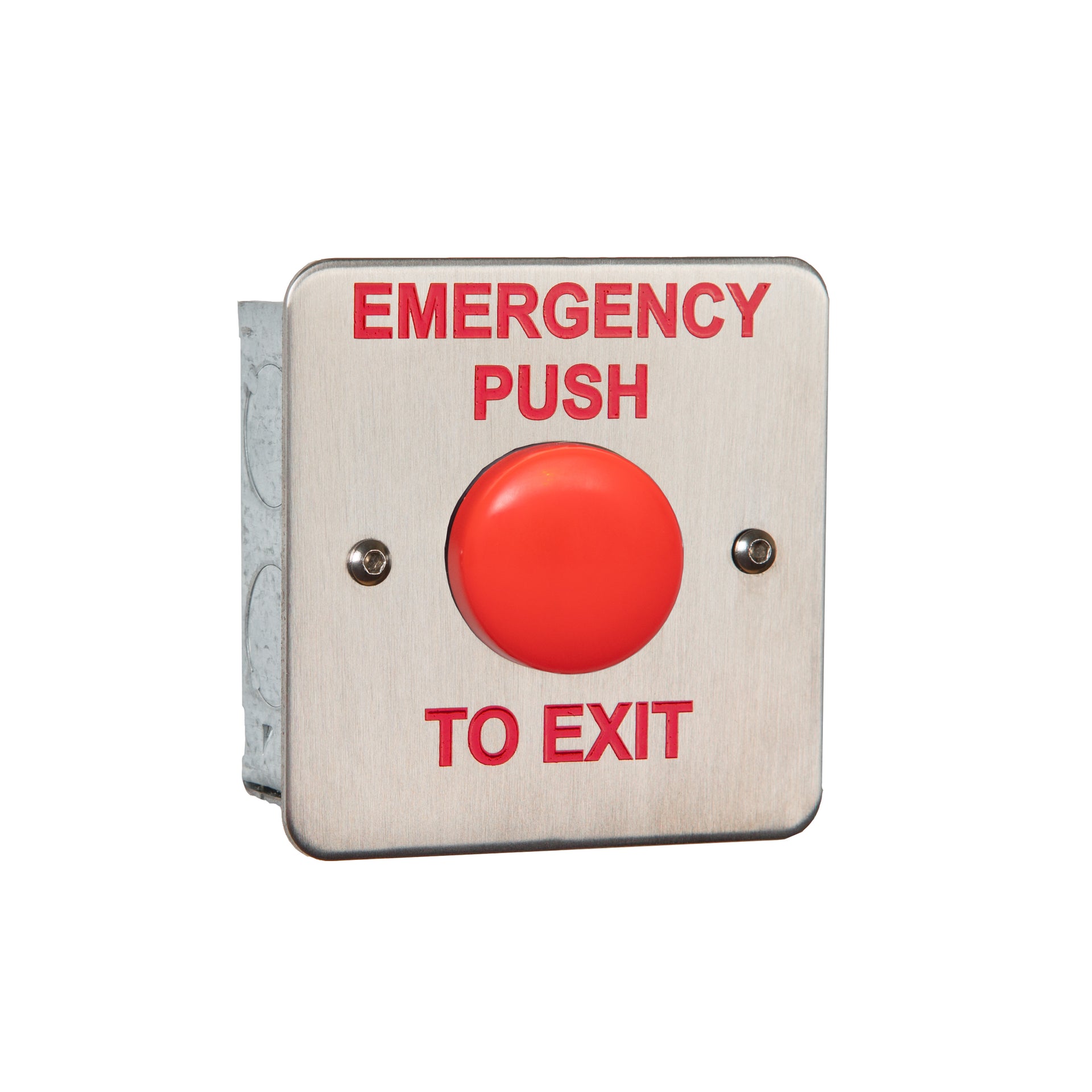 RGL F-EBRB/EPTE Red Dome 'Emergency Push To Exit' Button Stainless Steel