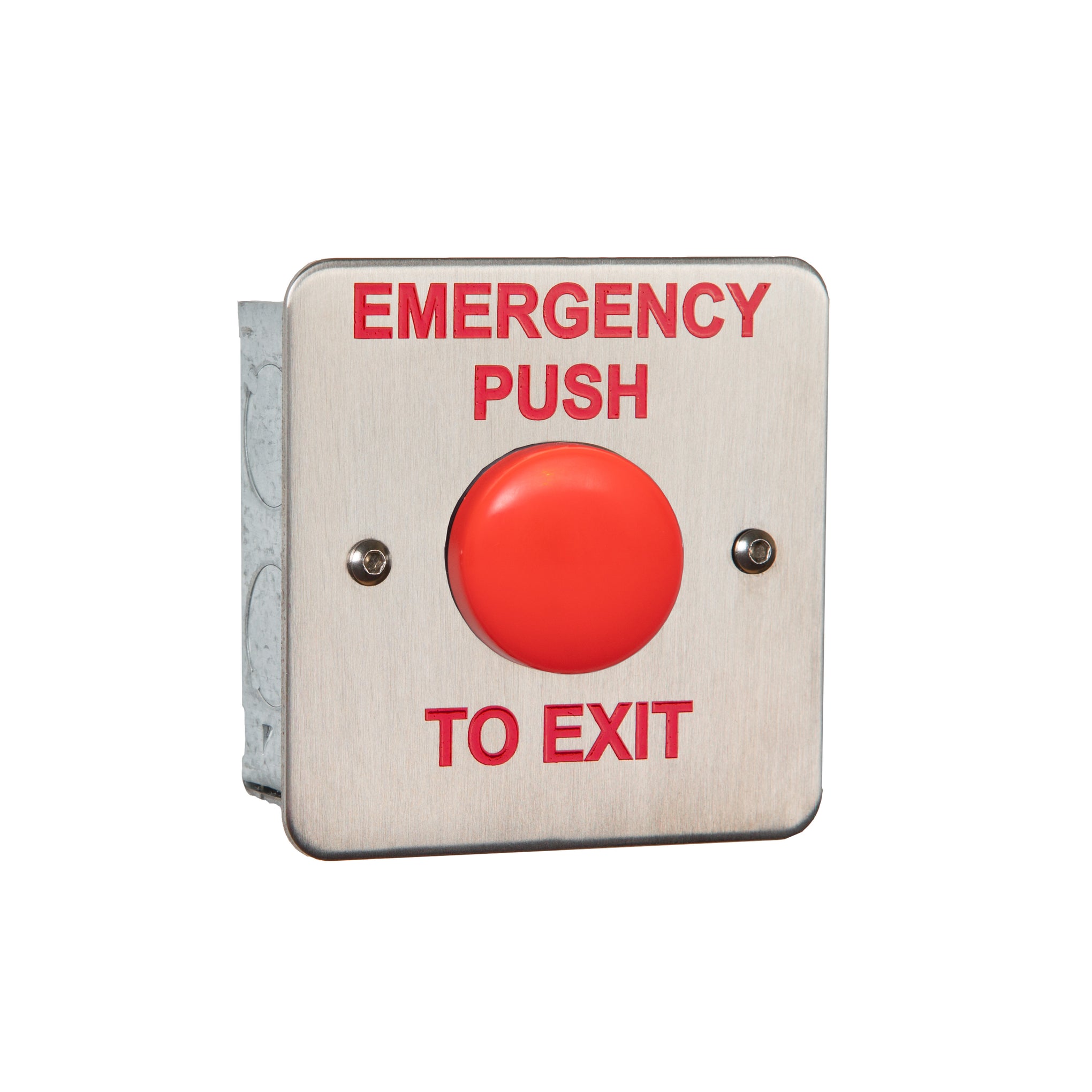 RGL F-EBRB/EPTE Red Dome 'Emergency Push To Exit' Button Stainless Steel