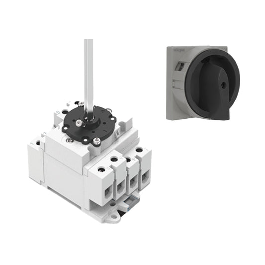 Switchtec F1-00324P3DC Telegron 32A 3P+N 1500V DC Door Interlocked Switch Disconnector Grey IP66