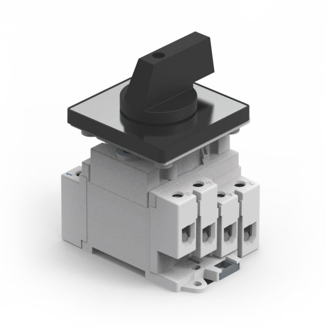 Switchtec F1-00324P3PM Telegron 32A 3P+N 1500V DC Front Panel Mount Switch Disconnector Grey IP66