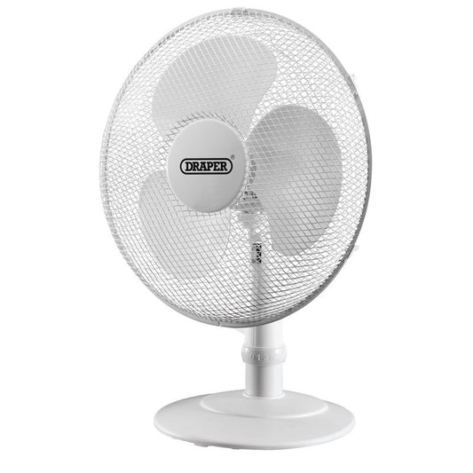 Draper FAN16 09111 16'' / 400mm 45W Desk Fan White