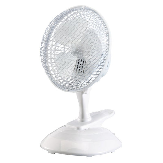 Draper FAN1B 8710 6'' / 150mm 15W Clip On Desk Fan White