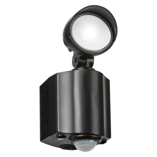 Knightsbridge FL8BK 8W LED Spotlight with PIR Black 5000K