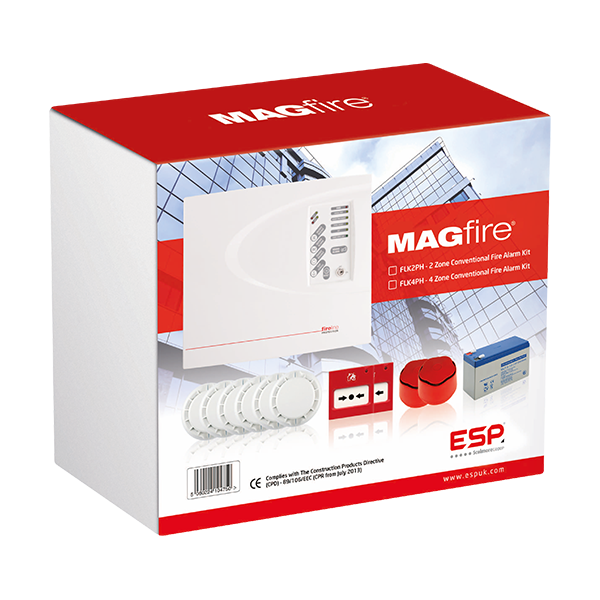 ESP FLK2P MagFire 2 Zone Conventional Fire Alarm Kit White