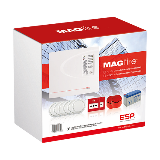 ESP FLK2P MagFire 2 Zone Conventional Fire Alarm Kit White