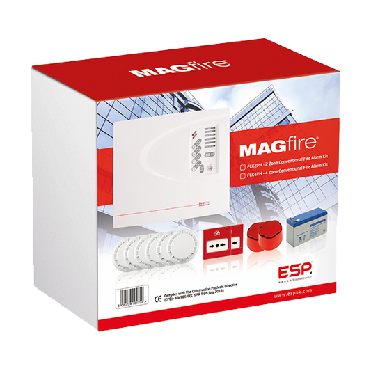ESP FLK4PH MagFire 4 Zone Conventional Fire Alarm Kit White