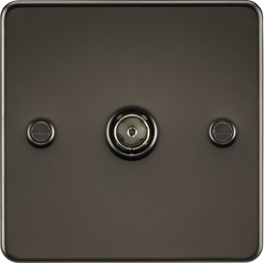 Knightsbridge FP0100GM 1 Gang Satellite Outlet (Non Isolated) Gun Metal