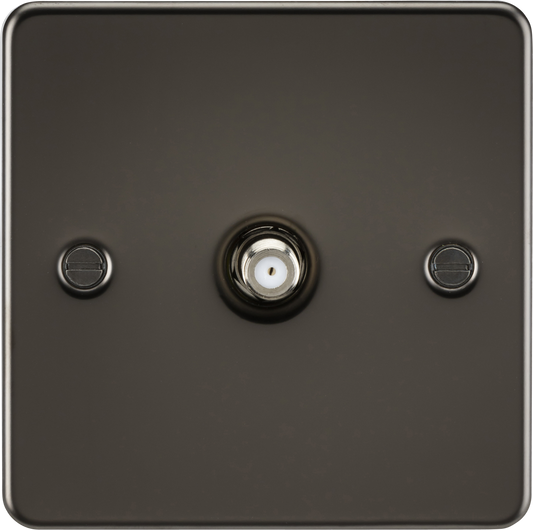 Knightsbridge FP0150GM 1 Gang Satellite Outlet (Non Isolated) Gun Metal