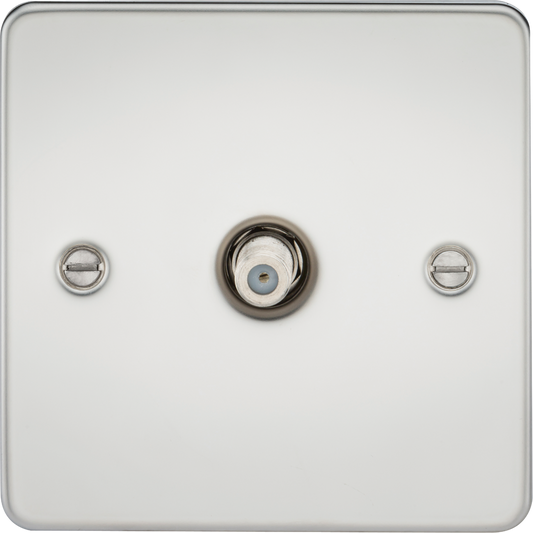 Knightsbridge FP0150PC 1 Gang Satellite Outlet (Non Isolated) Polished Chrome