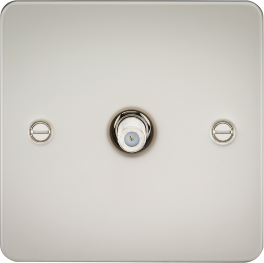 Knightsbridge FP0150PL 1 Gang Satellite Outlet (Non Isolated) Matt Pearl