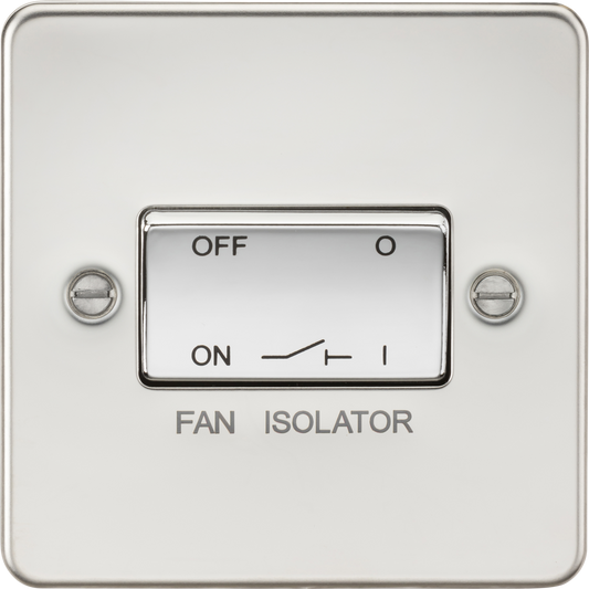 Knightsbridge FP1100PC 1 Gang TP Fan Isolator Switch Polished Chrome