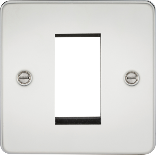 Knightsbridge FP1GPC 1 Gang 1 Module Euromodule Faceplate Polished Chrome