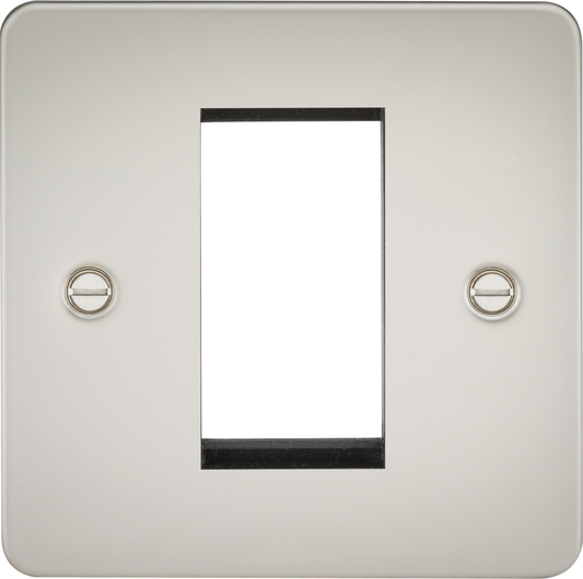 Knightsbridge FP1GPL 1 Gang 1 Module Euromodule Faceplate Matt Pearl