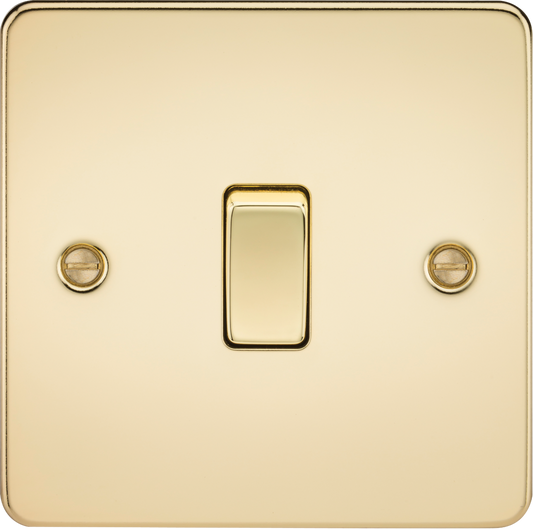 Knightsbridge FP1200PB 1 Gang Intermediate Switch Polished Brass