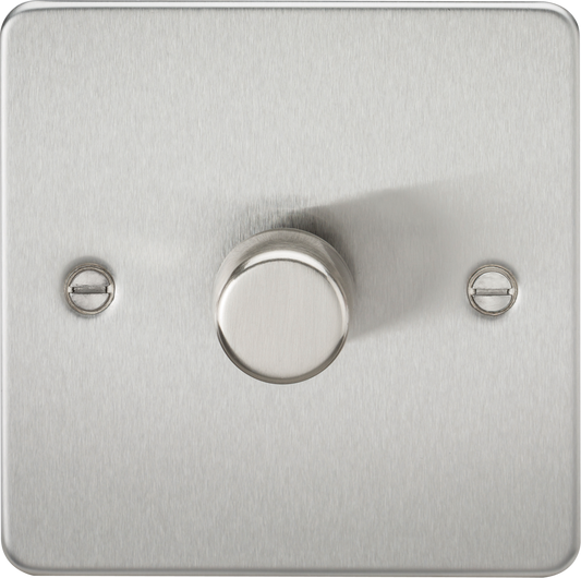 Knightsbridge FP2191BC 1 Gang 2 Way 150W LED Dimmer Brushed Chrome