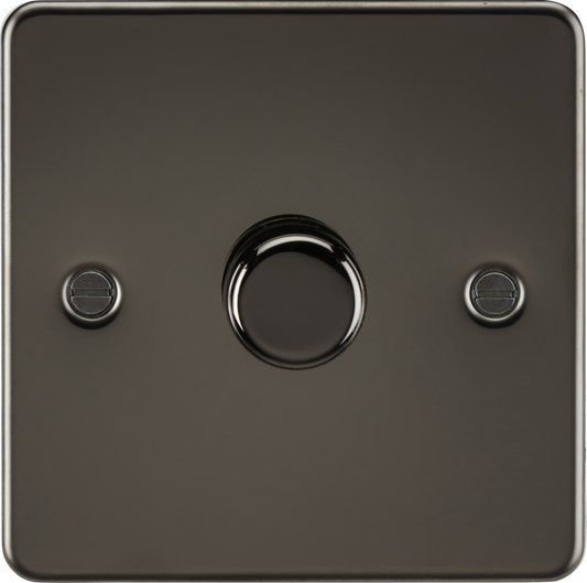 Knightsbridge FP2191GM 1 Gang 2 Way 150W LED Dimmer Gun Metal