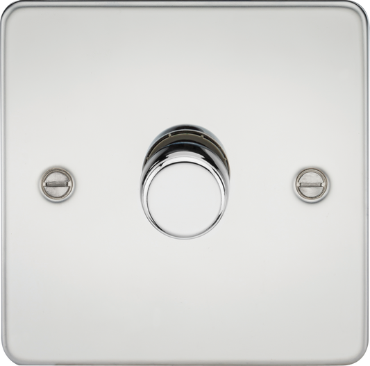 Knightsbridge FP2191PC 1 Gang 2 Way 150W LED Dimmer Polished Chrome