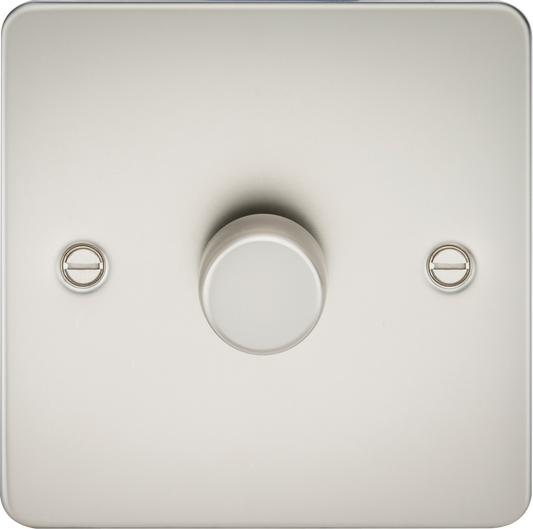 Knightsbridge FP2191PL 1 Gang 2 Way 150W LED Dimmer Matt Pearl